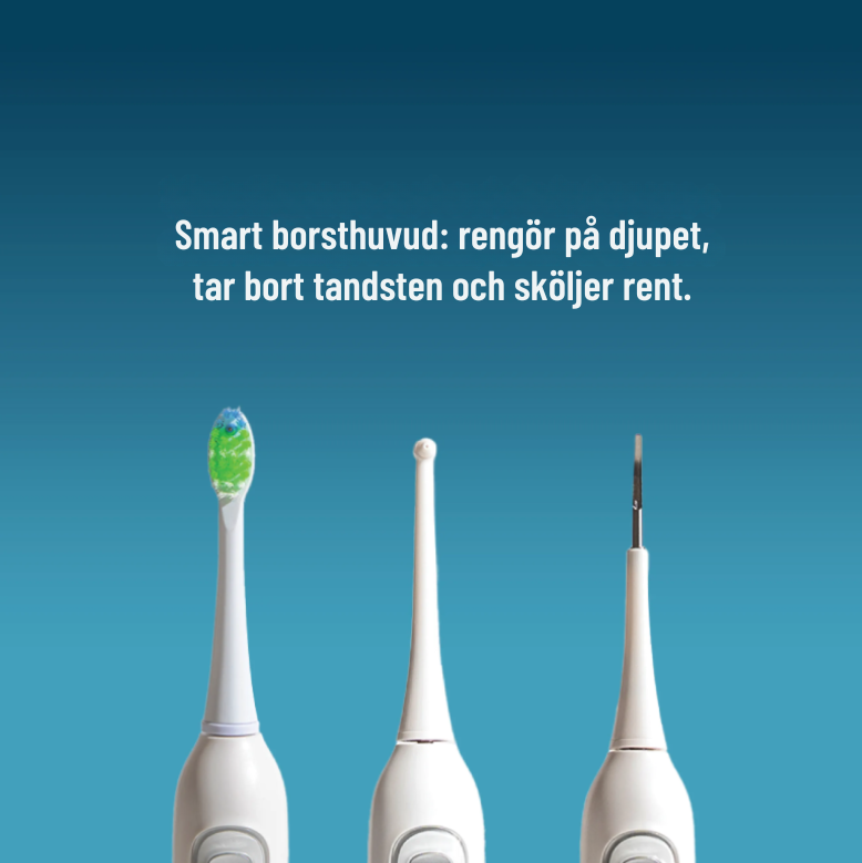 Oradent HydroSonic™ – 3-i-1 Elektrisk Tandborste